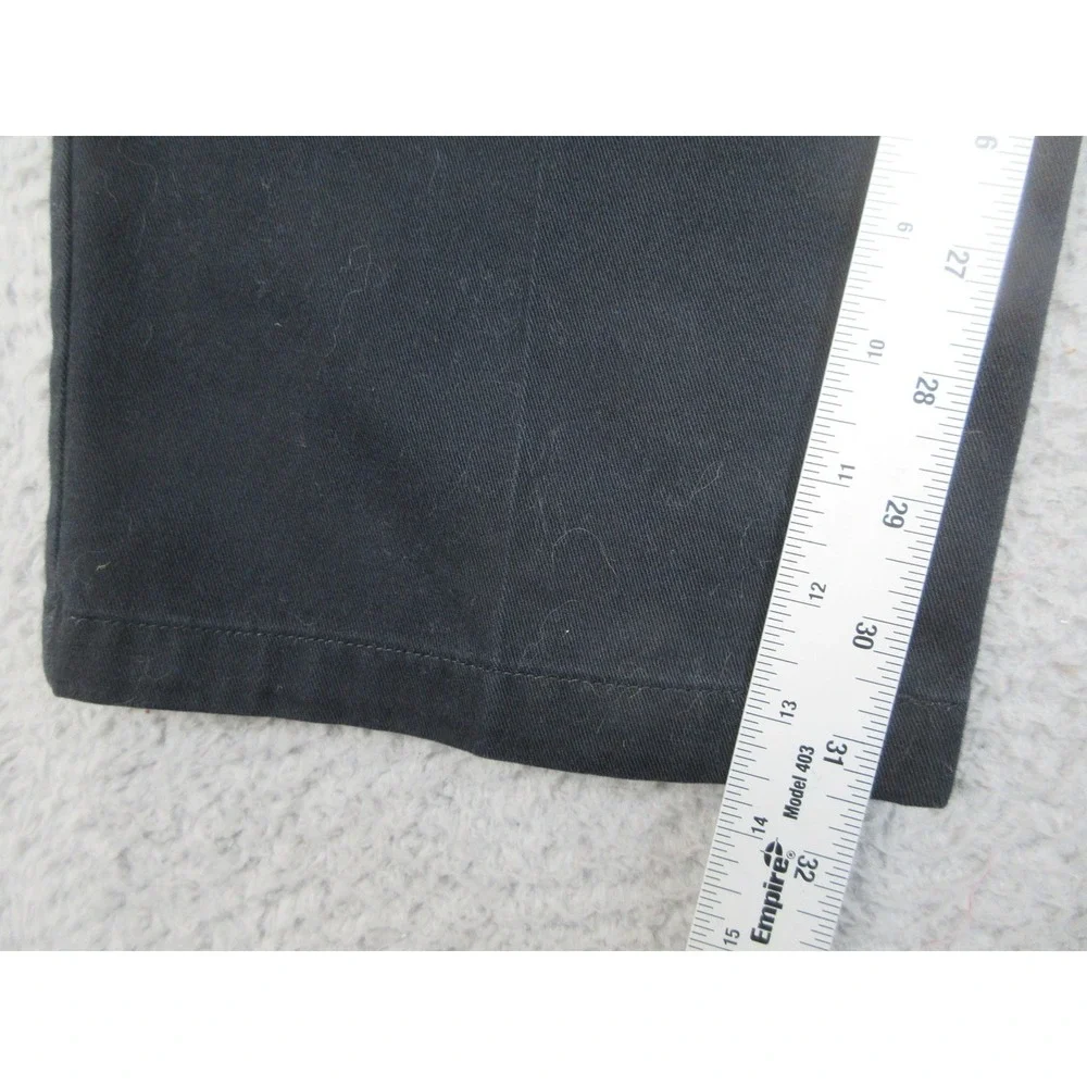 Dockers Pleated Individual Fit Pants Men 38x32 Black Cotton Classic Chino Preppy